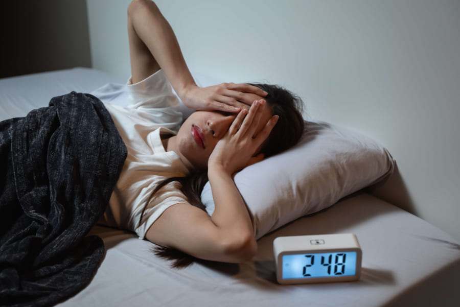 睡眠不足でストレス